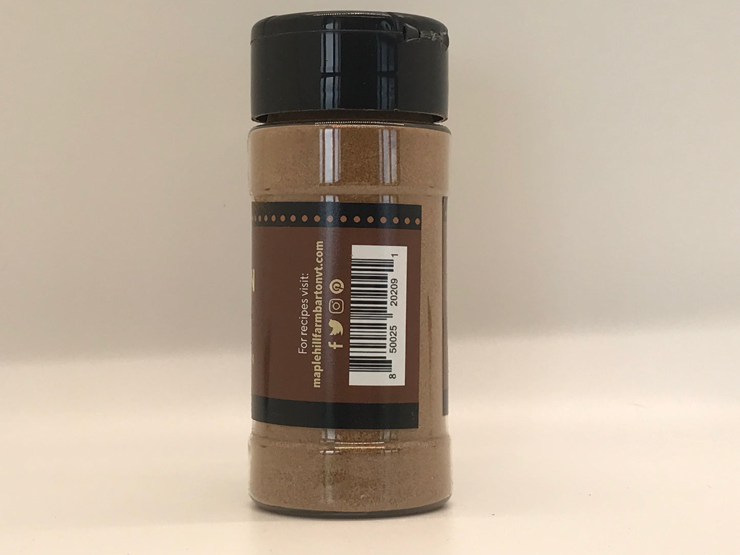 Maple Seasoning Maple Cinnamon Maple Hill Farm Barton Vermont - Side Label